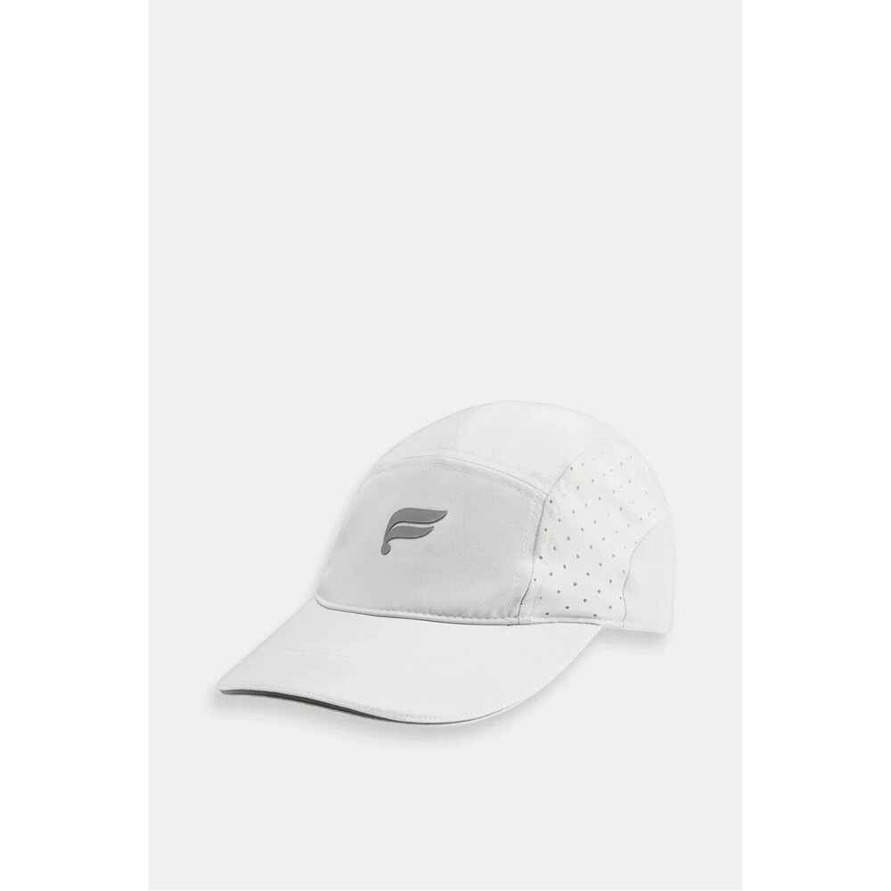 Fabletics Active Hat Strap Back Panel Soft Grey White Lightweight Athletic Cap